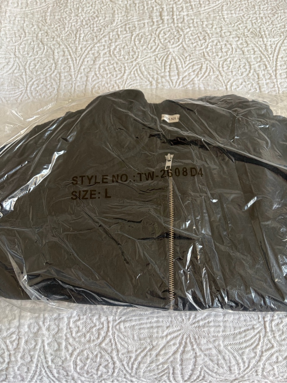 New Zenana Knit full-zip hoodie sweater Black size Large - Picture 8 of 8